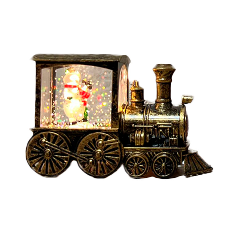 Новорічний музичний нічник "Сніговик у паровозі" XMAS
