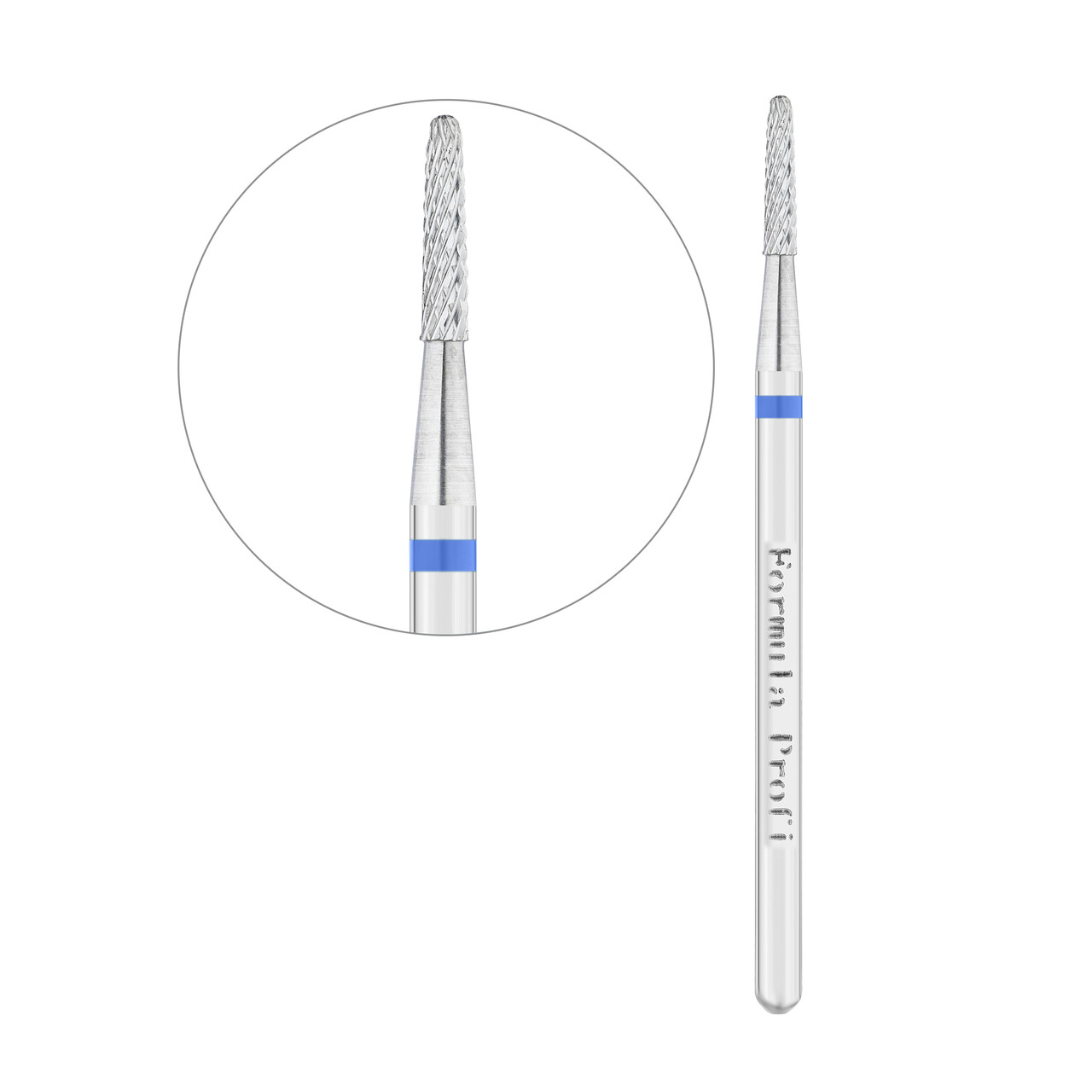 Фреза твердосплавна Formula Profi Ялинка Ø 2 мм, синя насічка 100-1021, фото 1