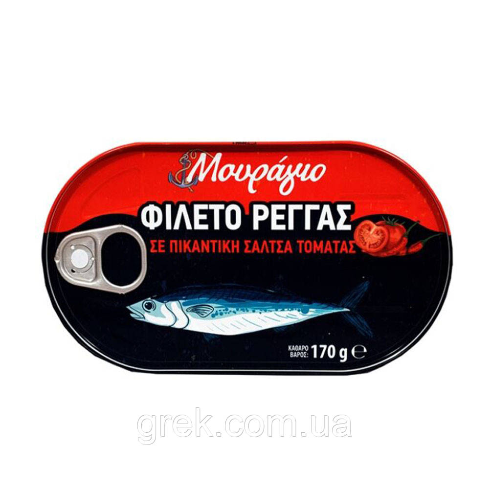 Філе оселедця в пікантному томатному соусі Mouragio 170 г, фото 1