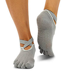 Шкарпетки для йоги із закритими пальцями нековзні SP-Sport 1089-1 розмір 36-41 Grey