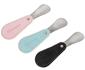 Ріжок-ложка для взуття метал+шкіра М-1519