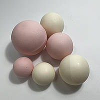 Набір шоколадних кульок для дівчинки 6 шт біло-рожеві