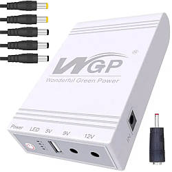 Джерело безперебійного живлення для роутера 10400mAh, DC 5V/9V/12V, WGP103 / Повербанк для роутера / Міні УПС