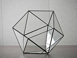 Флораріум Ікосаедр 9*10 см скляний без наповнення.