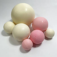 Набір шоколадних кульок для дівчинки 7 шт біло-рожеві