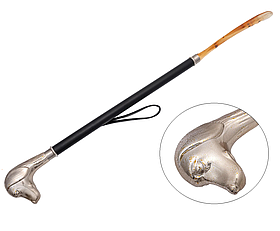 Рожок-лопатка для взуття метал+пластик голова собаки