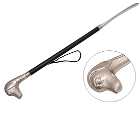 Рожок-лопатка для взуття метал голова собаки