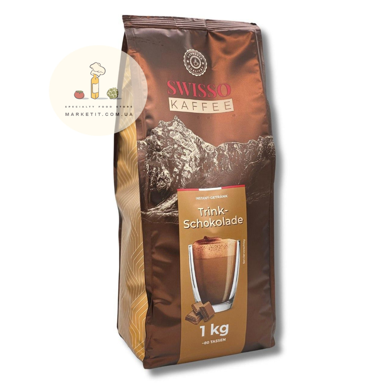 Капучино Swisso Kaffee Cappuccino Trink-Schokolade, зі смаком шоколаду 1 кг.