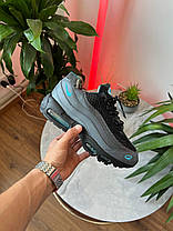 Чоловічі кросівки Nike Air Max 95 SP Corteiz Aegean Storm Найк Аір Макс 95 Сірі шкіра демісезон, фото 6