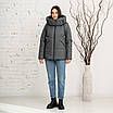 Пуховик жіночий зимовий модний 42-48 чорний, фото 9
