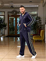 Спортивний костюм чоловічий велюр чорний синій хакі мокко 46-48,50-52,54-56,58-60