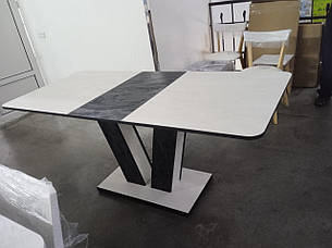 Стіл обідній розкладний Торін Fusion furniture , колір    Шовковий камінь / Вугольний камінь, фото 1