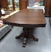 Великий обідній розкладний стіл в вітальню з масиву дерева Цезар Мікс меблі, колір горіх