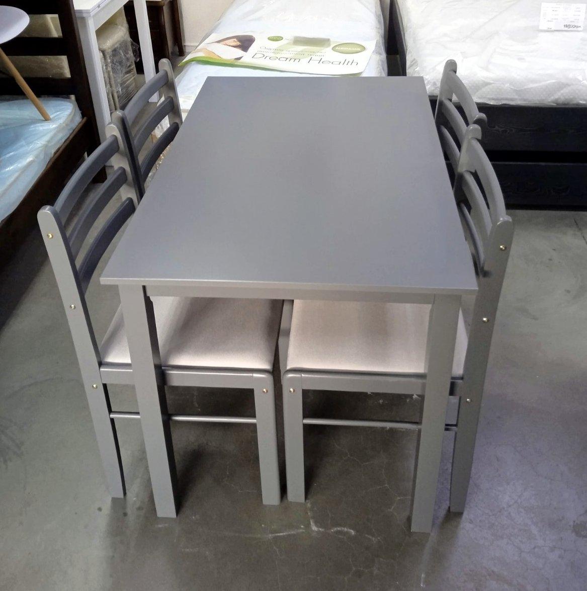 Обідній комплект стіл та стільці Джерсі Мікс меблі, колір  сірий