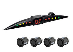 Оригінал! Парктронік TIGER TG-P4LED 4 дат Black/black D=20mm (компл.) - Вища Якість!