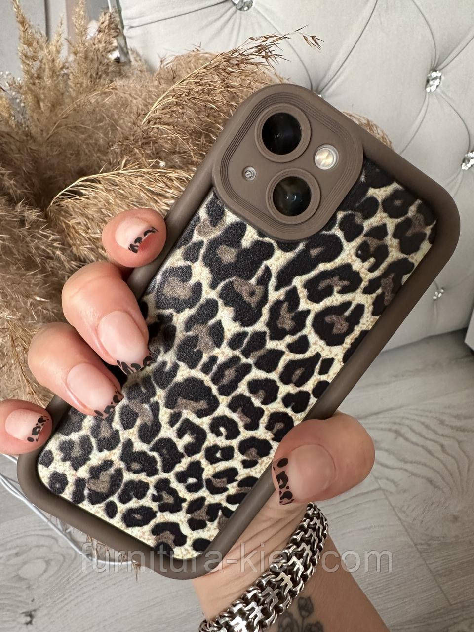Чохол протиударний леопардовий принт на iPhone 15, фото 1