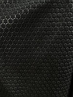 Тканина фліс Гексагон соти чорний