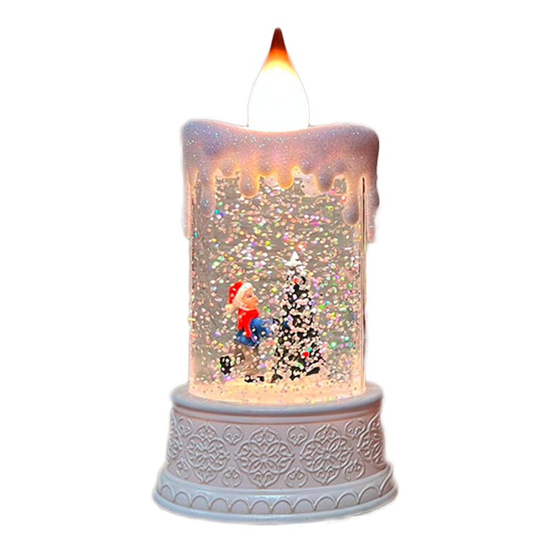 Новорічний світильник-нічник "Свічка" XMAS Candle від батарейок | 16см