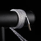 ⇒ NiceHCK IcyMoon (Jeck 3.5 C-pin) – преміальний 16-ти жильний мідний посрібнений кабель для навушників, фото 3