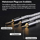 ⇒ NiceHCK IcyMoon (Jeck 3.5 C-pin) – преміальний 16-ти жильний мідний посрібнений кабель для навушників, фото 5