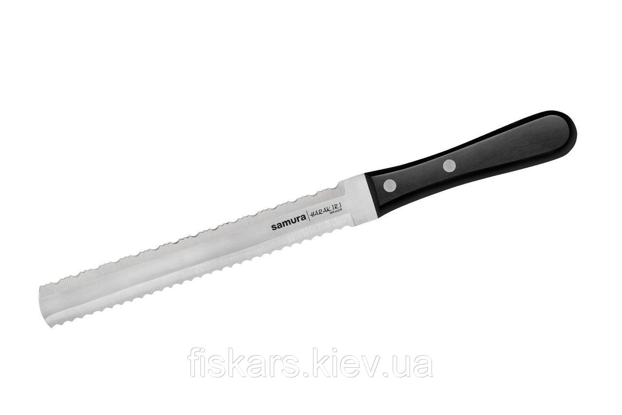 Ніж для хліба та заморожених продуктів Samura Harakiri 180 мм Black (SHR-0057B)