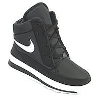 Дутики женские черные на белой высокой подошве мягкие теплые на меху на шнуровке размер-38