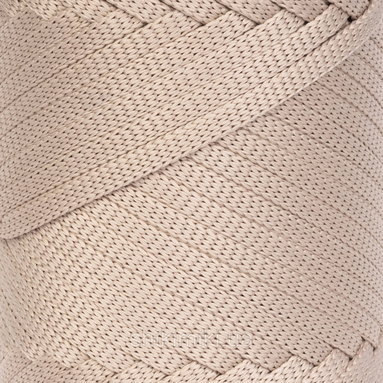 Плоский шнур поліефірний Bugeto Soft Ribbon, колір Бежева пудра, фото 1