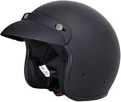 Zorax ZOR-604 Матовий чорний XL (61 см) Мотоцикл Скутер Мотоцикл З Відкритим Обличчям Crash Jet Шолом для Чоловіків Жінки Road Leg