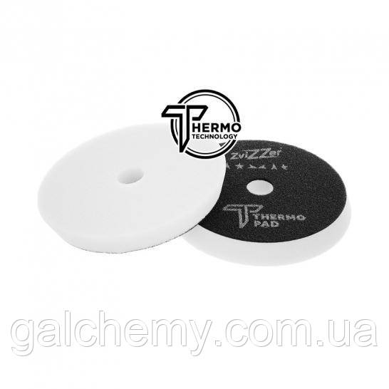 Полірувальний пад ZviZZer THERMO Pad, white Ø140/20/125 mm, білий, середньої жорсткості ZV-TP00014020WH