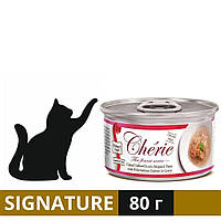 Вологий корм Cherie для котів з жовтоперим тунцем та диким лососем 80 г (4712937600326)