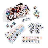 Дерев'яна дитяча розвиваюча гра Ребус англійською мовою Ubumblebees 2+ кор 32*15*5,5 см (ПСД256), фото 2