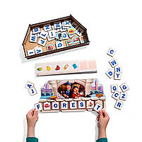 Дерев'яна дитяча розвиваюча гра Ребус англійською мовою Ubumblebees 2+ кор 32*15*5,5 см (ПСД256), фото 3