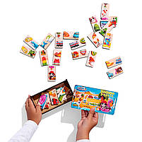 Дитяча настільна гра Половинки Доміно пазл Ubumblebees дерево 2+ кор 15*8*5 см (ПСД266), фото 5