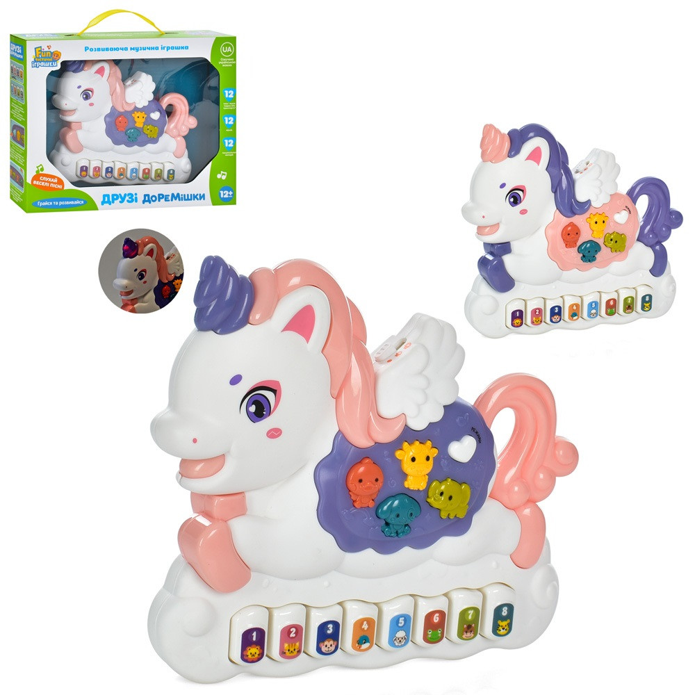 Музична іграшка LimoToy піаніно-єдиноріг в асорт. FT 0039 AB, фото 1