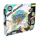 Дартс магнітний XWIN 2в1 з дошкою для малювання в асортименті 9302-1-4, фото 2