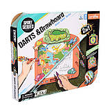 Дартс магнітний XWIN 2в1 з дошкою для малювання в асортименті 9302-1-4, фото 3