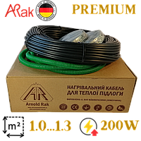 Тепла підлога в стяжку на 1 м.кв | нагрівальний кабель Arnold Rak Premium 6101-20 W 10 м
