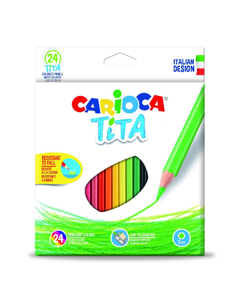 Олівці кольорові Carioca TITA 24 шт. 42794