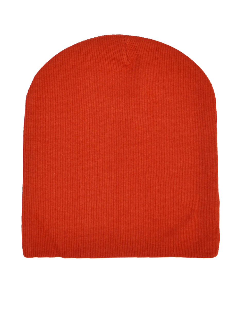 Шапка на дітей від 5 до 12 років подвійна 52/54 цегляний