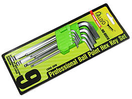 Набір шестигранників 9 пр. Alloid НШ-Ш0918 подовжених з кулею 1.5-10мм (наб.) - оригінал