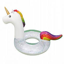 Надувне коло Єдиноріг з блискітками всередині 175х120см - оригінал