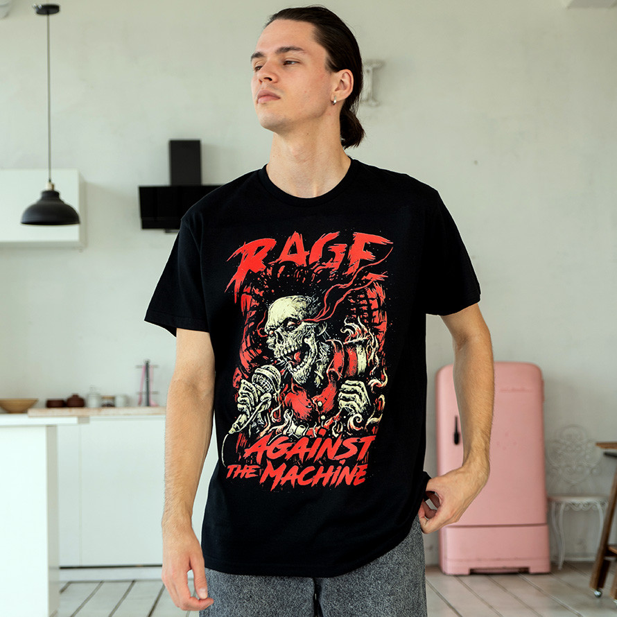 Футболка унісекс Rage Against The Machine (Skeleton) M чорний, фото 1