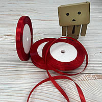 *10 рул* / Стрічка атласна / 0,6 см / Червона / 25 ярдів (22,86 м)