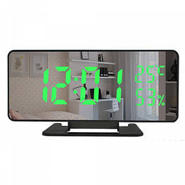 Годинники настільні електронні з будильником і термометром (дзеркальні) - оригінал