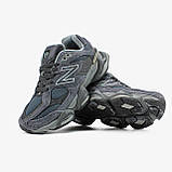 Чоловічі / жіночі кросівки New Balance 9060 Grey Blue, унісекс сірі замшеві кросівки нью беланс 9060 ню беленс NB 9060 нб, фото 4