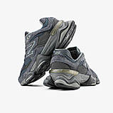 Чоловічі / жіночі кросівки New Balance 9060 Grey Blue, унісекс сірі замшеві кросівки нью беланс 9060 ню беленс NB 9060 нб, фото 8