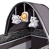 Ліжечко-манеж Lionelo SVEN PLUS  GREY SCANDI, фото 3