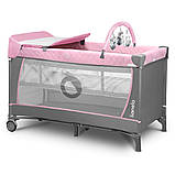 Ліжечко-манеж Lionelo FLOWER FLAMINGO, фото 2