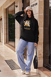 Жіночий худі плюс-сайз із принтом