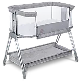 Ліжечко приставне Lionelo LUNA GREY CONCRETE, фото 3